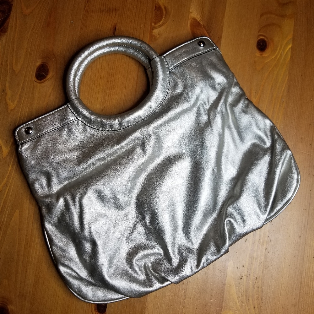 Silver Clutch Tote Bag!